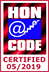 AHA reference website HONcode badge